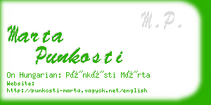 marta punkosti business card